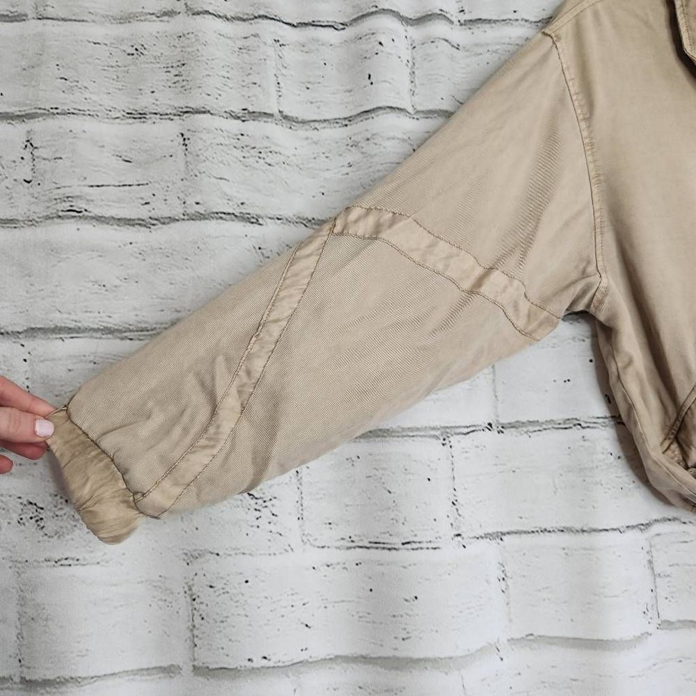Young Fabulous & Broke Khaki Clara Drawstring Utility Jacket Bomber Full Zip M - Picture 5 of 16
